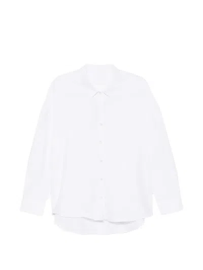 Private 0204 Curved-hem Shirt In White