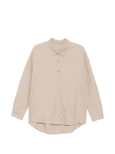 Private 0204 Drop-shoulder Curved-hem Shirt In Neutrals