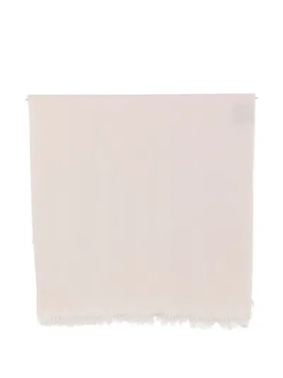 Private 0204 Frayed Cashmere Scarf In Gray