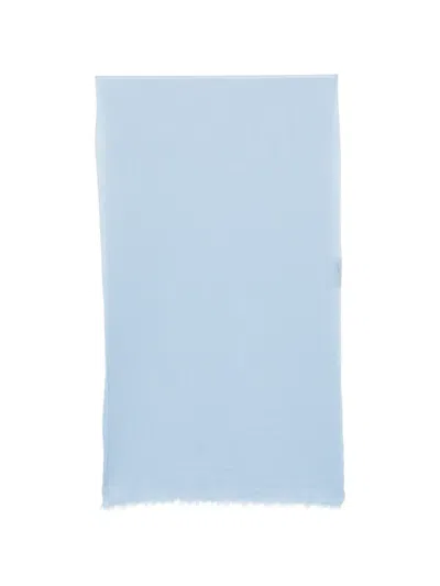 Private 0204 Frayed-hem Scarf In Blue