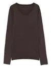 Private 0204 Long-sleeve T-shirt In Brown