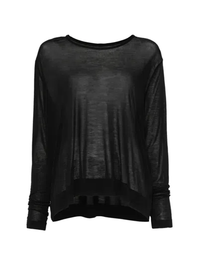 Private 0204 Long-sleeve Top In Black