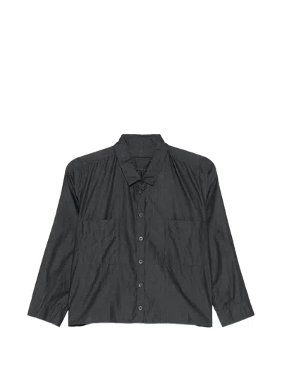 Private 0204 Patch-pocket Long-sleeve Shirt In Gray