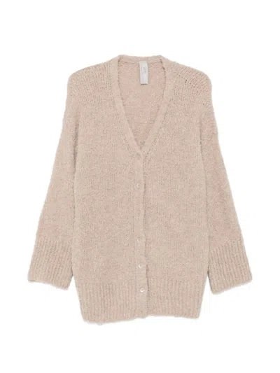 Private 0204 V-neck Knitted Cardigan In Neutral