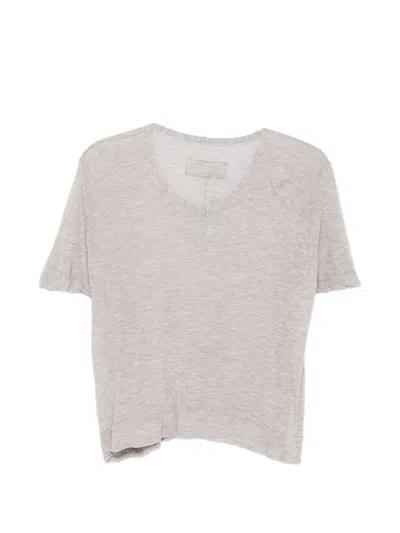 Private 0204 V-neck T-shirt In Gray
