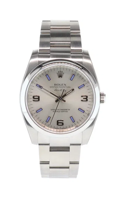Private Label London Rolex Airking Blue Watch In Blue