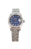 Private Label London Rolex Datejust Blue Soladite Diamond Watch
