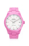 Private Label London Rolex Datejust Ceramic Coated Stainless Steel Watch In Pink