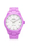 Private Label London Rolex Datejust Ceramic Coated Watch In Purple