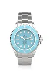 Private Label London Rolex Submariner Stainless Steel Watch In Blue