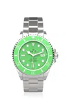 Private Label London Rolex Submariner Stainless Steel Watch In Green
