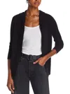 Private Label Womens Cashmere Ribbed Trim Hoodie In Blue