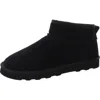 Private Label Womens Padded Insole Faux Suede Shearling Boots In Black