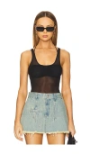Private Policy Bikini Mesh Top In Black