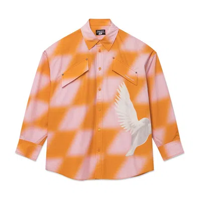 Private Policy Dove Pxl Checker Long-sleeve Shirt In Multi