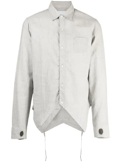Private Stock Genghis Cotton Shirt In Grey