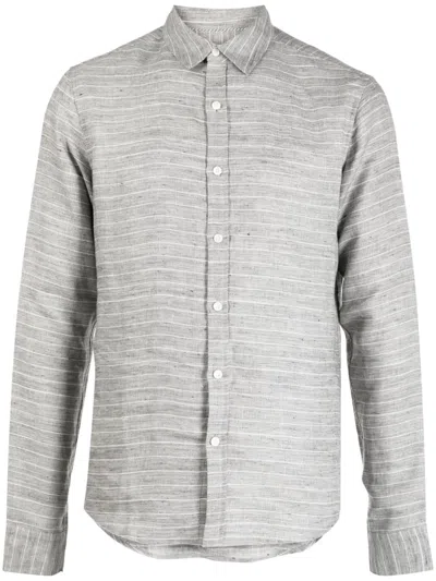 Private Stock Horizontal-stripe Print Shirt In Grey