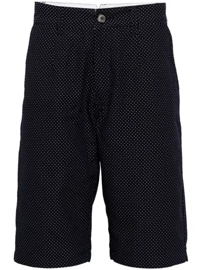 Private Stock The Crusade Polka-dot Cotton Shorts In Blue