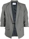 Private Stock The Darius Roll-sleeve Blazer In Grey