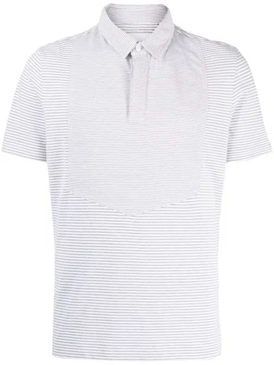 Private Stock The Morlot Stripe Polo Shirt In Grey
