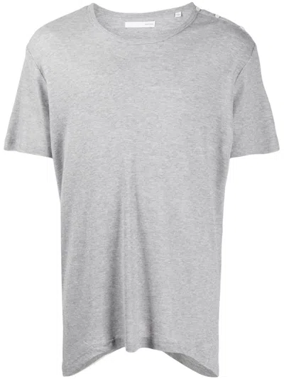 Private Stock The Weber Henley Cotton T-shirt In Grey