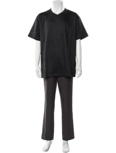 Pre-owned Private Stock V-neck Short Sleeve T-shirt W/ Tags In Black