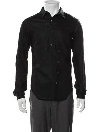 Pre-owned Private Stock Wool Long Sleeve Dress Shirt W/ Tags In Black