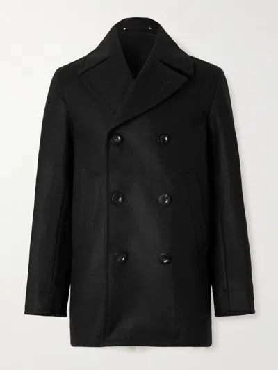 Private White V.c. The Manchester Wool Peacoat In Black