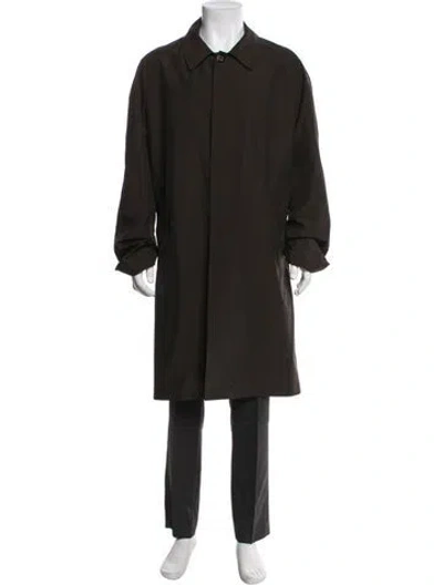 Pre-owned Private White V.c. Trench Coat In Green