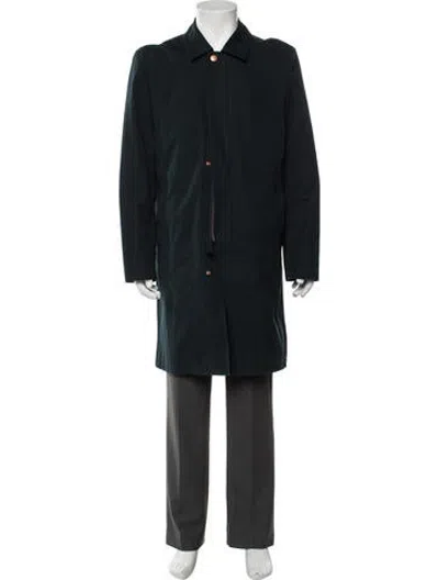 Pre-owned Private White V.c. Trench Coat In Green