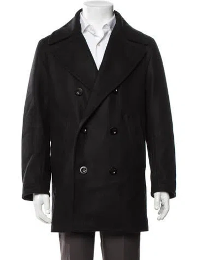 Pre-owned Private White V.c. Wool Peacoat In Black
