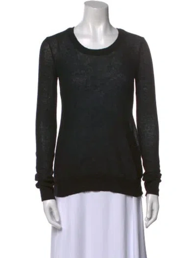 Pre-owned Private0204 Cashmere Scoop Neck Sweater In Black