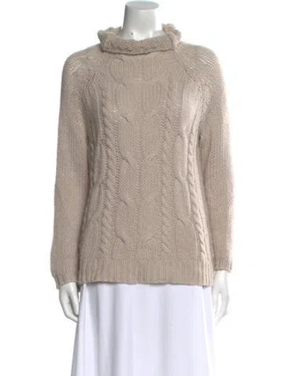 Pre-owned Private0204 Cashmere Turtleneck Sweater In Neutral