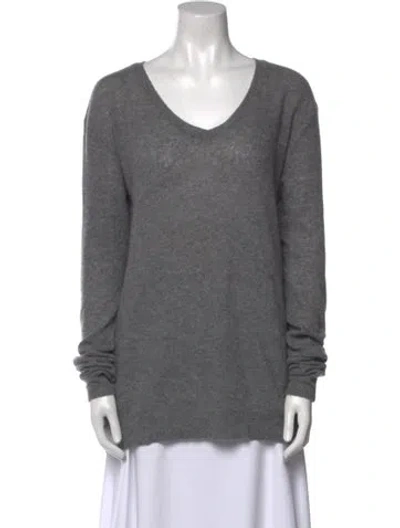 Pre-owned Private0204 Cashmere V-neck Sweater In Gray