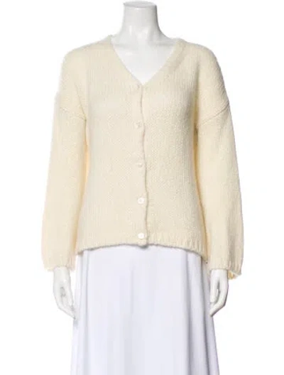 Pre-owned Private0204 Cashmere V-neck Sweater In Neutral