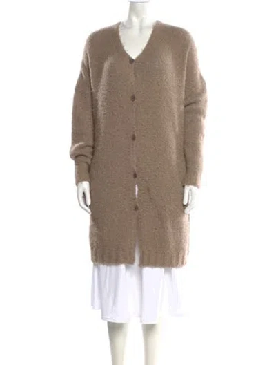 Pre-owned Private0204 Cashmere V-neck Sweater In Neutral