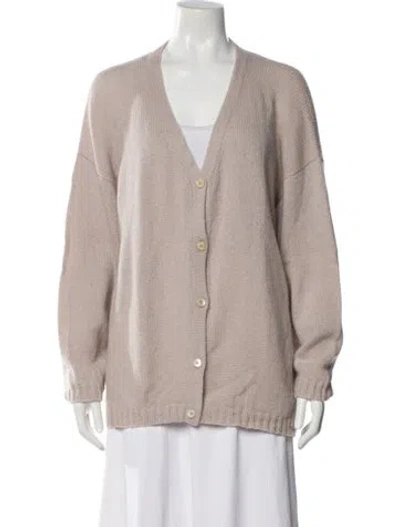 Pre-owned Private0204 Cashmere V-neck Sweater In Neutral