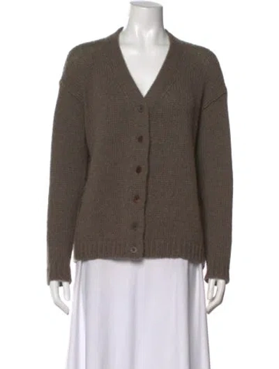 Pre-owned Private0204 Cashmere V-neck Sweater W/ Tags In Brown