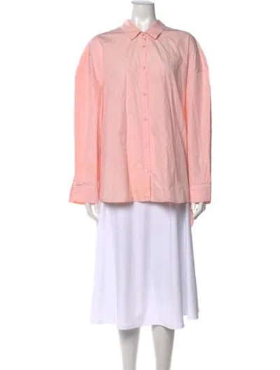 Pre-owned Private0204 Long Sleeve Button-up Top In Pink