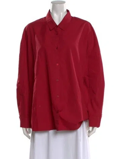Pre-owned Private0204 Long Sleeve Top In Red