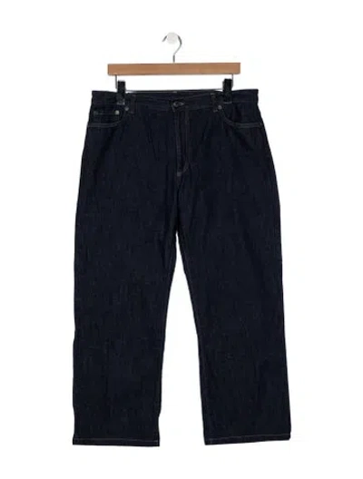 Pre-owned Private0204 Mid-rise Straight Leg Jeans In Blue