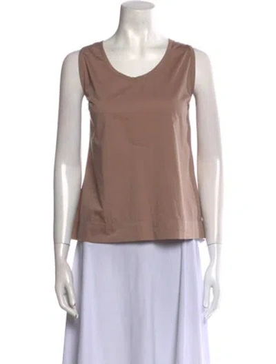Pre-owned Private0204 Scoop Neck Sleeveless Top In Neutral