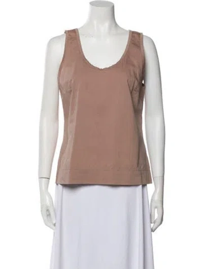 Pre-owned Private0204 Scoop Neck Sleeveless Top W/ Tags In Neutral