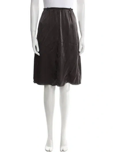 Pre-owned Private0204 Silk Knee-length Skirt In Black