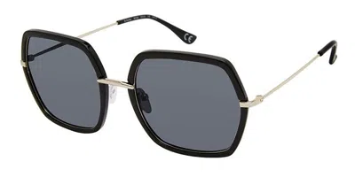 Privé Revaux By The Bay/s Polarized 807/m9 Women's Sunglasses Black Size 57