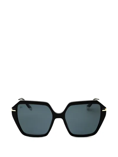 Privé Revaux Call Back Geometric-frame Sunglasses In Black