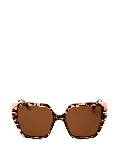 Privé Revaux Call Back/s Geometric-frame Sunglasses In Pink