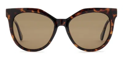 Privé Revaux Chromatic/g/s Asian Fit Polarized 086/sp Women's Sunglasses Tortoiseshell Size 55 In Brown