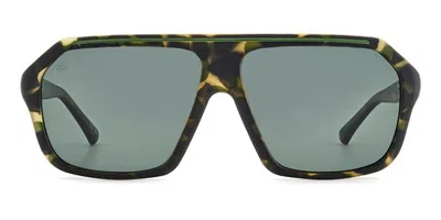 Privé Revaux Clevelander/s Polarized 2m6/uc Men's Sunglasses Tortoiseshell Size 61 In Green Tortoise