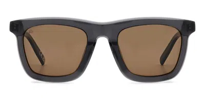Privé Revaux Destin/s Polarized 63m/sp Men's Sunglasses Grey Size 54 In Brown